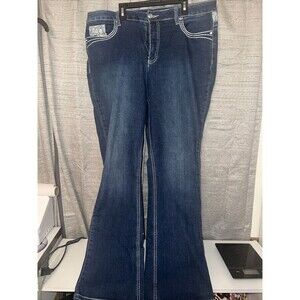 Est 1946 Classic Bootcut Jeans Size 16. Cato Heavy Lace-jewels-pearls On Pockets